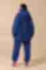 Костюм світшот з каптуром та брюки трикотаж з начісом синій великий розмір