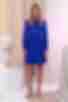 Electric blue mini dress made of artificial silk
