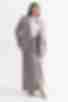 Спідниця-олівець з розрізом костюмна тканина сіра великий розмір