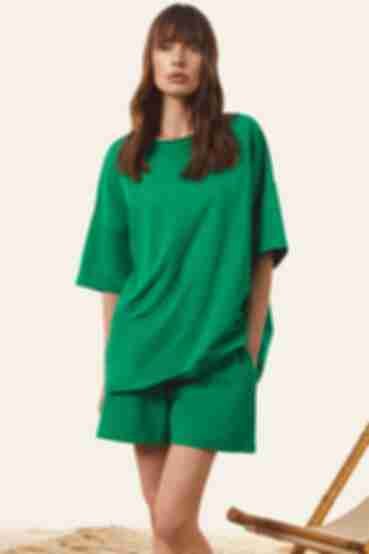 Emerald knitted T-shirt