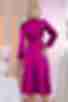 Платье с вырезами миди искусственный шелк розовое