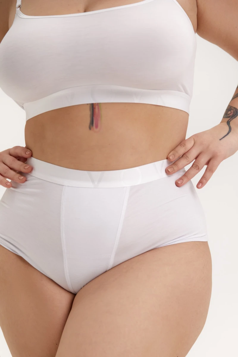 Milky knitted boyshorts plus size