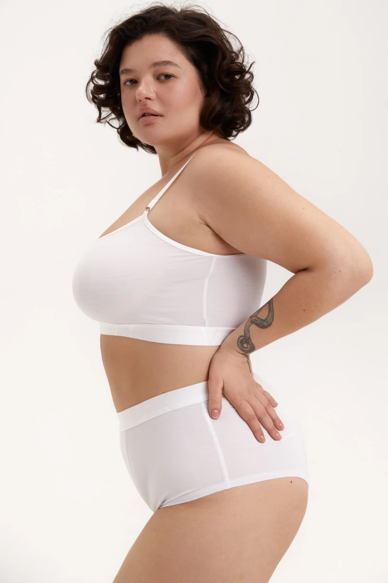 Milky knitted boyshorts plus size