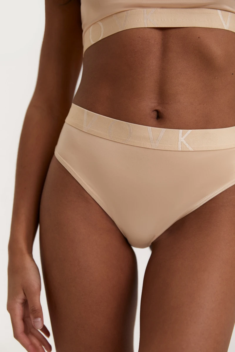 Beige biflex slips