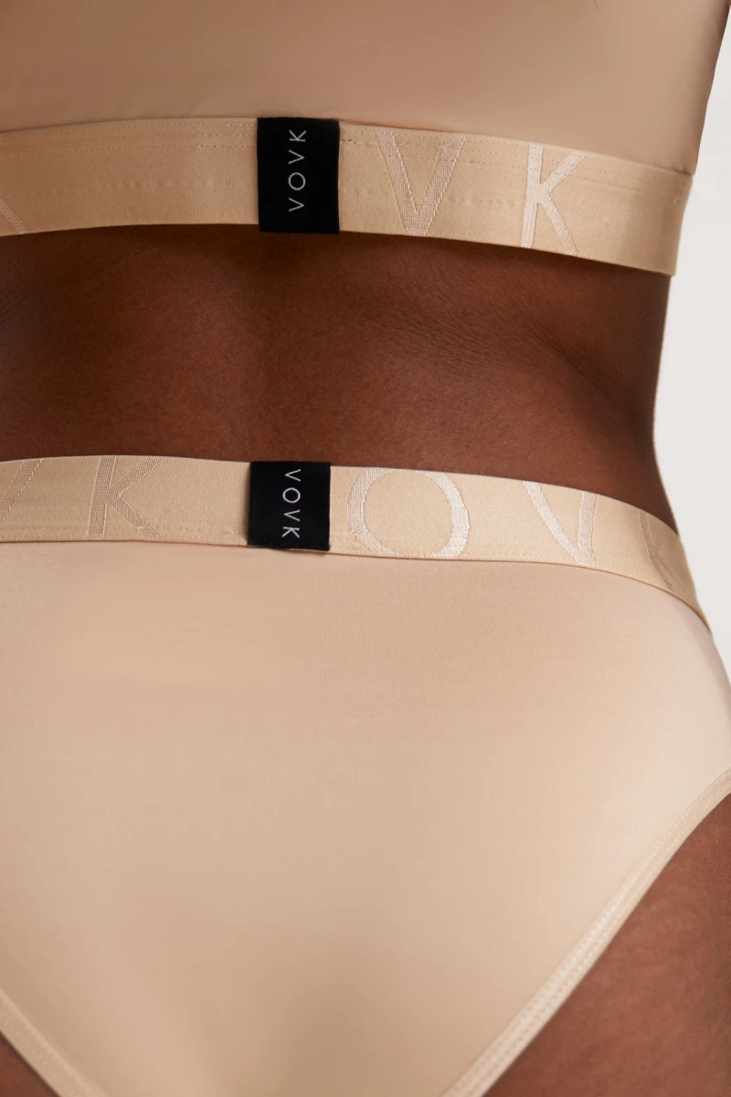 Beige biflex slips