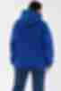 Blue hoodie made of knitted fabric with fleece plus size