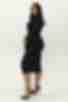 Сукня-поло міді трикотажна в рубчик чорна великий розмір
