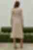 Сукня з розрізом міді костюмна тканина бежева