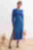Blue midi artificial silk dress