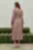 Платье миди с пуговицами искусственный шелк мокко