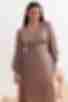 Сукня міді з гудзиками штучний шовк моко великий розмір
