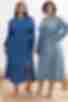 Сукня міді штучний шовк небесна великий розмір