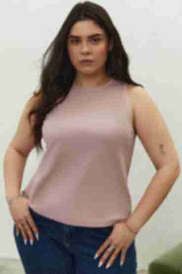 Taffy ribbed knitted top plus size