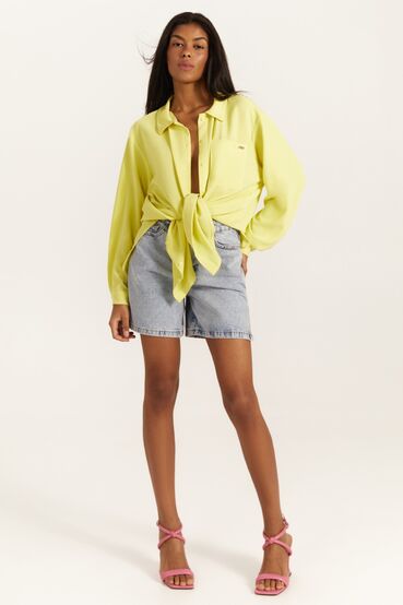 Lemon blouse made of crushed viscose #2