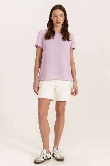 Lavender T-shirt made of crushed viscose #2