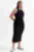 Платье-майка трикотаж рубчик черное большой размер