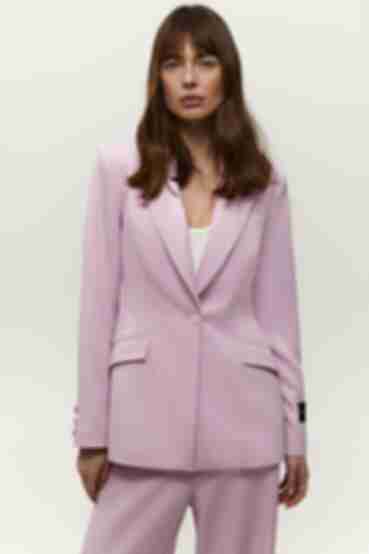 Pink fitted jacket made of suiting fabric