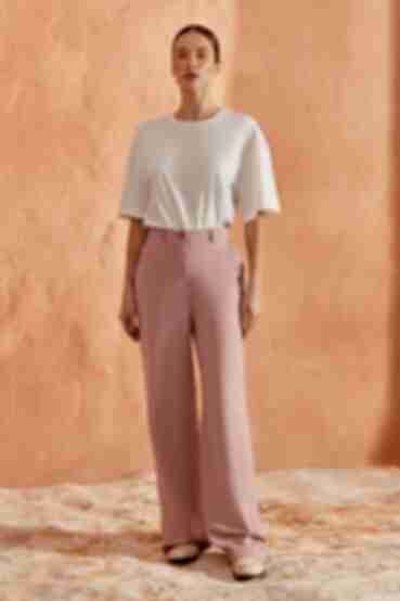 Straight milled linen trousers