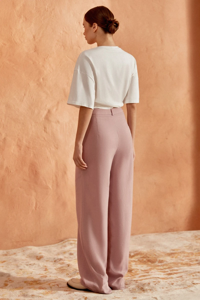 Taffy straight linen trousers