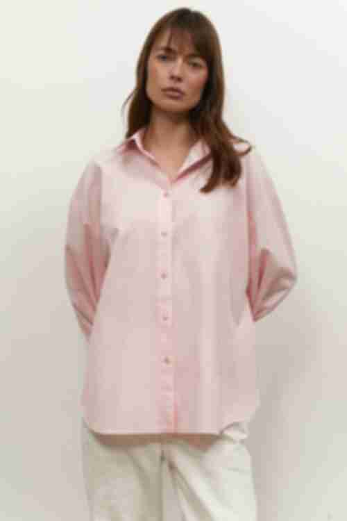 Blush oversize cotton shirt