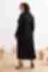 Платье миди искусственный шелк черное большой размер