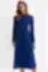 Blue midi ribbed knitted dress