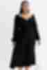 Сукня на затин штучний шовк міді чорна великий розмір