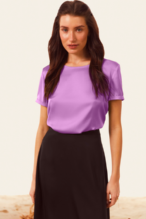 T-shirt artificial silk lilac