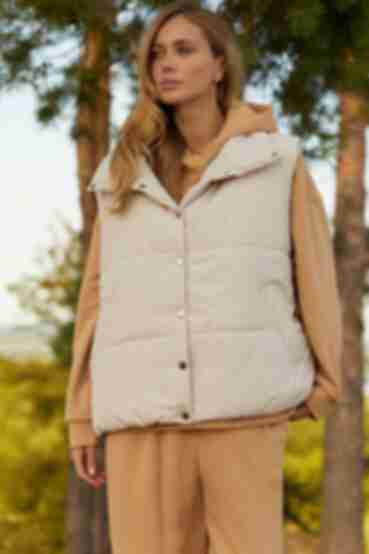 Vest raincoat fabric white