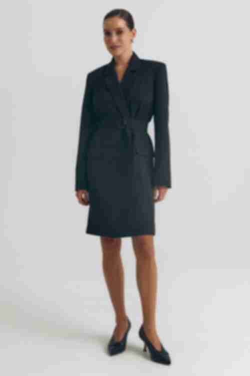 Dress-jacket mini suit fabric black