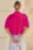 Fuchsia short artificial silk shirt