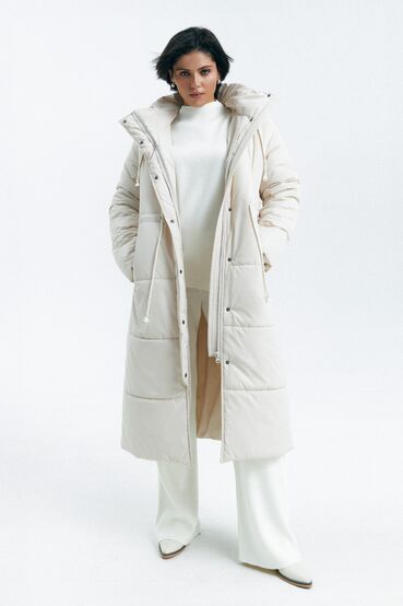 Jacket made of raincoat fabric with a cream hood #2