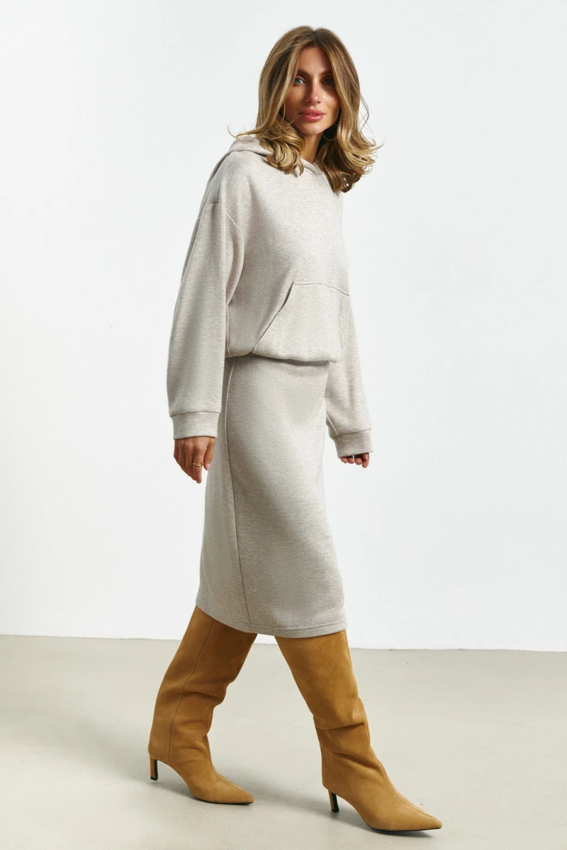 Dress - hoodie demi angora moco