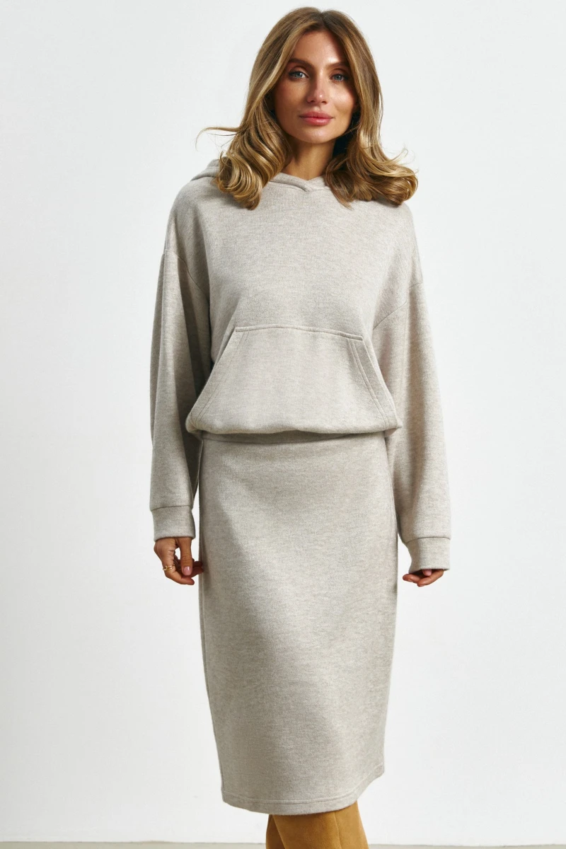 Dress - hoodie demi angora moco