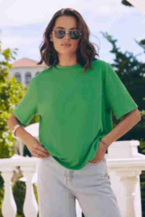 Oversize T-shirt reclaimed jersey green