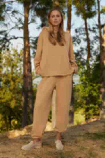 Suit hoodie and trousers knitwear