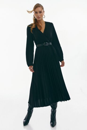 Demi dress with pleated skirt black  #2