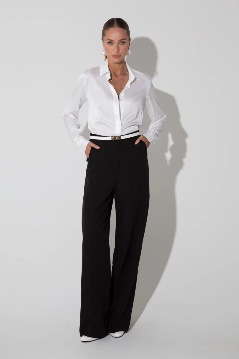 Milk blouse made of artificial silk