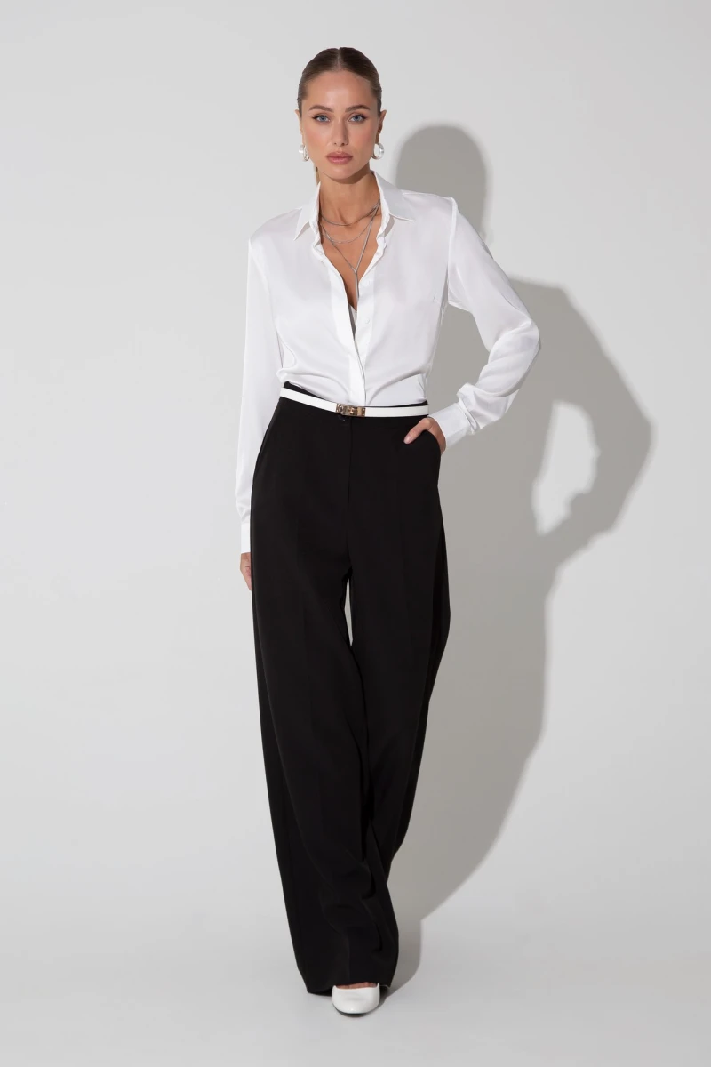 Milk blouse made of artificial silk