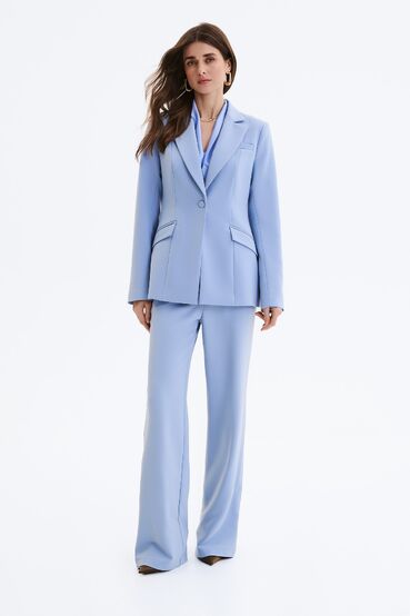 Flared trousers suit fabric blue #2