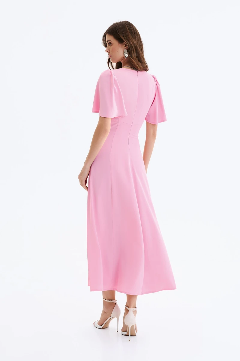 Pink polyresin midi dress