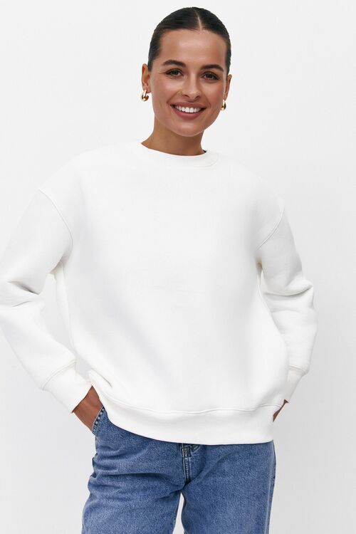 Sweatshirt knitted with a milk pil