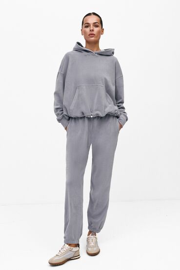 Hoodie suit and trousers knitted gray #2