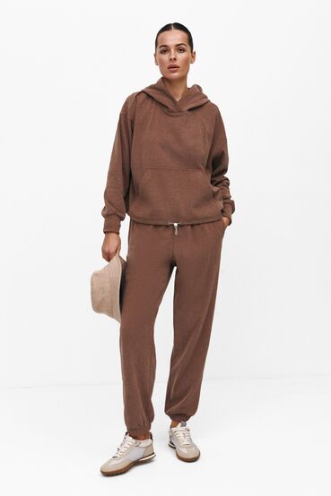 Hoodie suit and trousers knitted moco