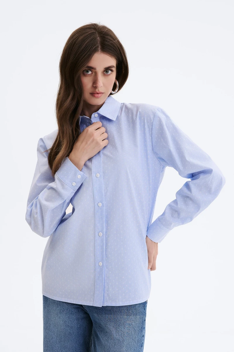 Cotton shirt print on a heavenly cage