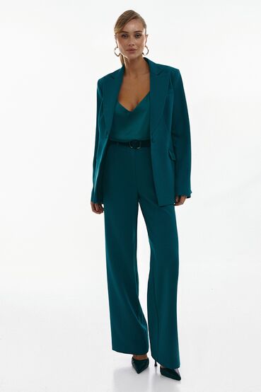 Flared trousers suit fabric emerald #2