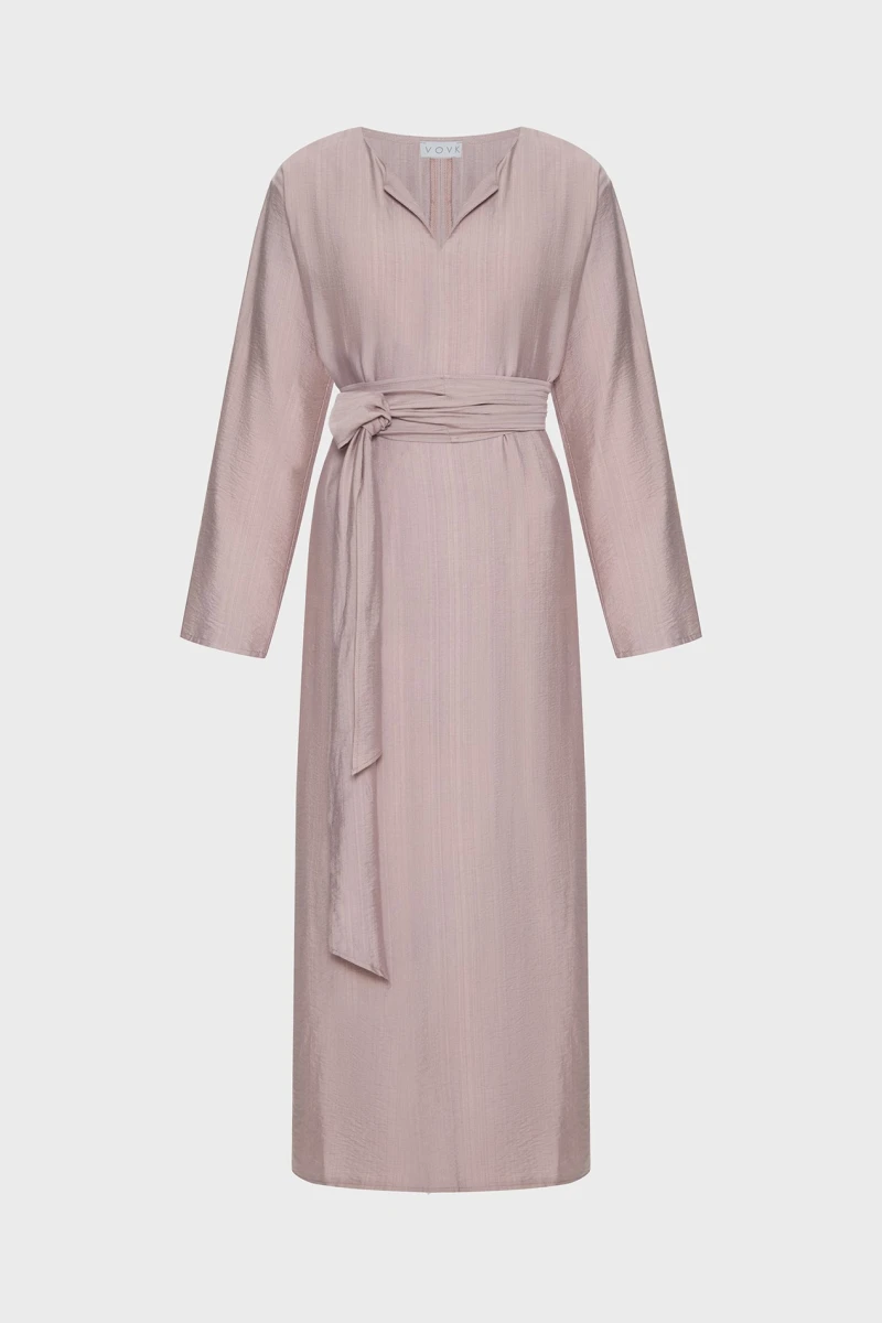 Taffy midaxi waistband dress made of silk linen
