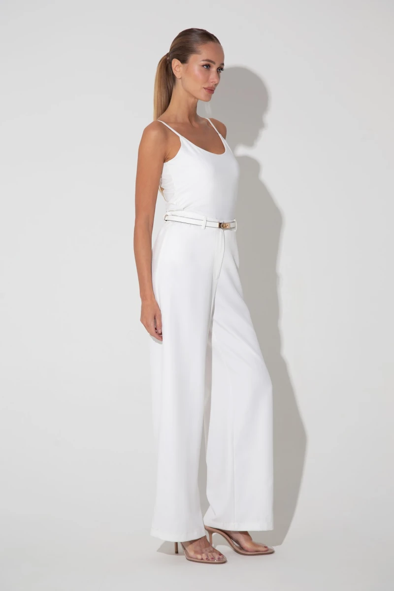 Top with thin straps milk jersey