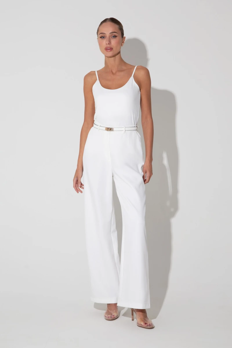 Top with thin straps milk jersey