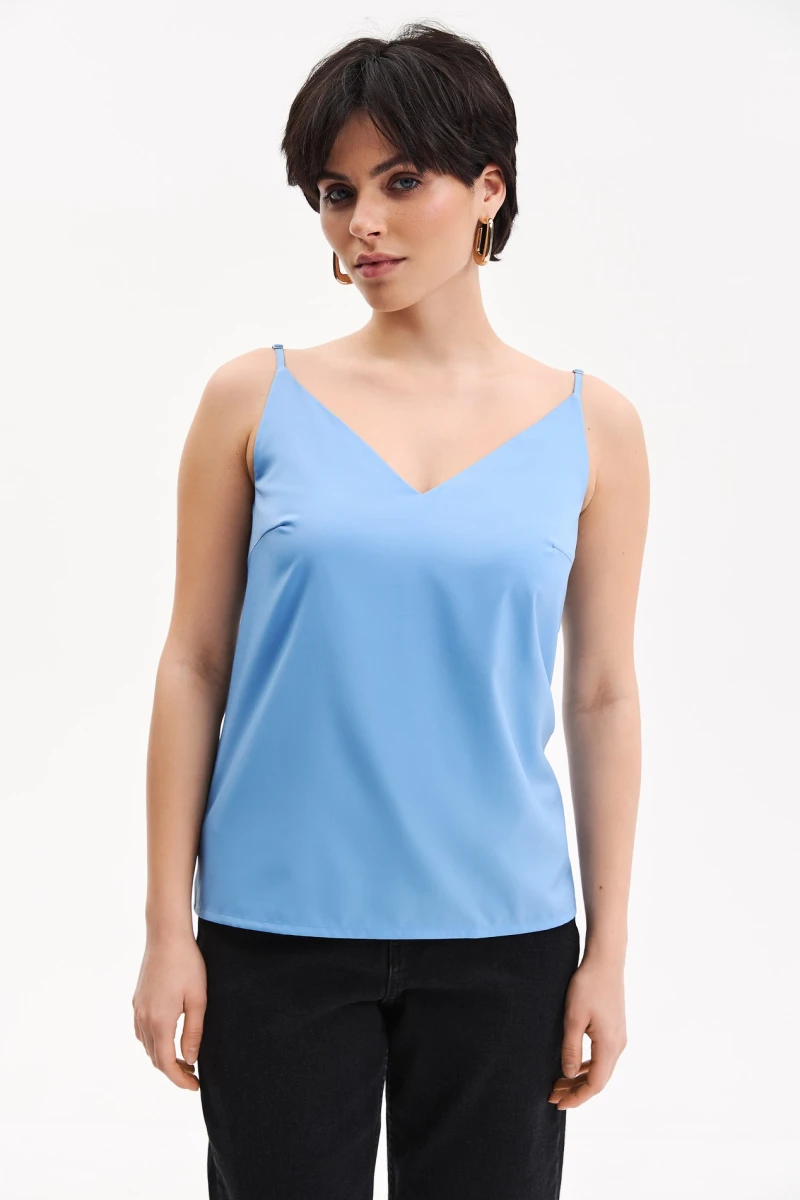 Soft blue halter top